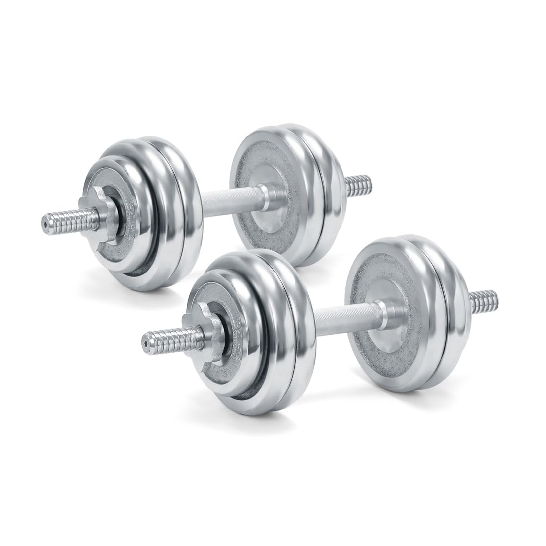 Cast Iron Chrome Plated Spinlock Adjustable Dumbbell For Home Gym, Bodybuilding Fitness and Core Fitness