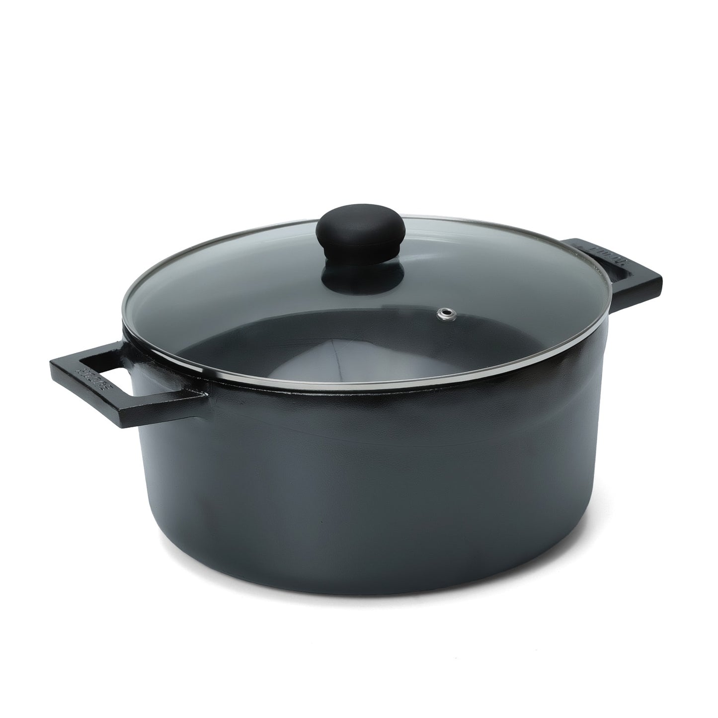 Pre-Seasoned Cast Iron Dutch Oven | Biryani Pot | Cast Iron Casserole with Heavy Bottom |Cooking Pot with Lid| Biryani Pot Induction Bottom| Cast Iron Cookware, 24cm/ 4.6 Litres (WITH LID)